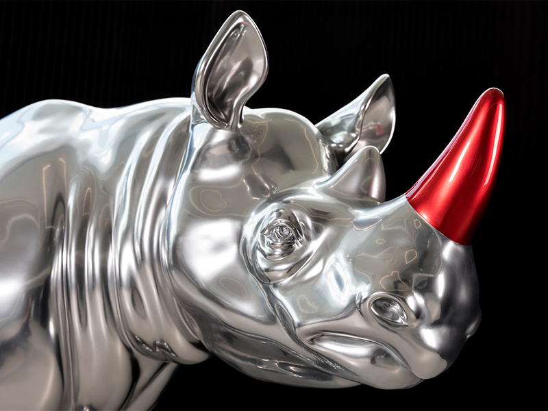 مجسّم فريد على شكل وحيد القرن ...  "لاند روڤر" تشارك في مبادرة لندنية لحماية وحيد القرن المهدد بالانقراض